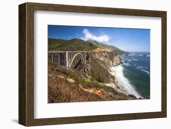 The Bixby Bridge Along Highway 1 on California's Coastline-Andrew Shoemaker-Framed Photographic Print