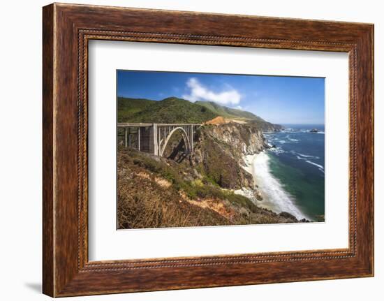 The Bixby Bridge Along Highway 1 on California's Coastline-Andrew Shoemaker-Framed Photographic Print