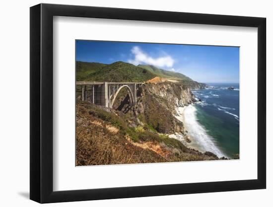 The Bixby Bridge Along Highway 1 on California's Coastline-Andrew Shoemaker-Framed Photographic Print