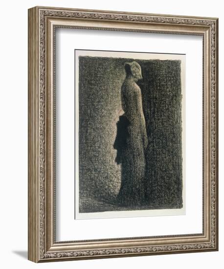 The Black Bow, 1882-3-Georges Seurat-Framed Giclee Print