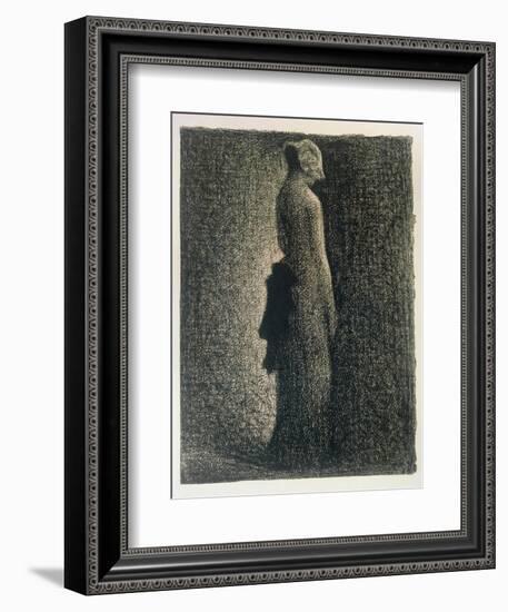 The Black Bow, 1882-3-Georges Seurat-Framed Giclee Print
