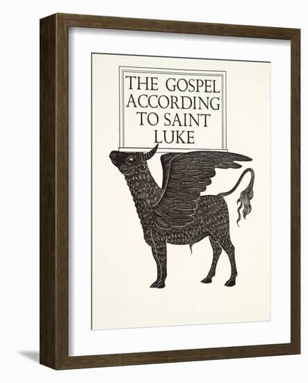 The Black Calf of St. Luke, 1931-Eric Gill-Framed Giclee Print