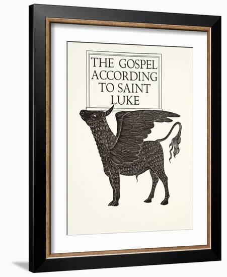 The Black Calf of St. Luke, 1931-Eric Gill-Framed Giclee Print