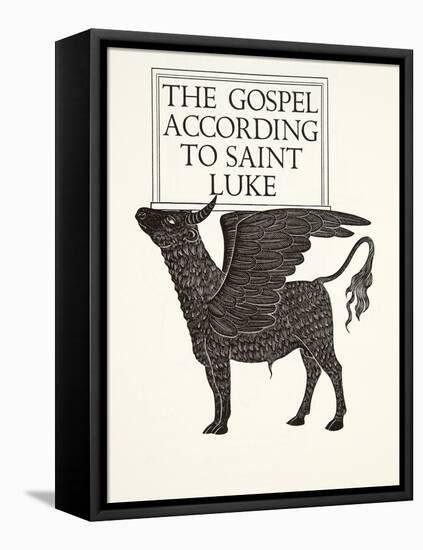 The Black Calf of St. Luke, 1931-Eric Gill-Framed Premier Image Canvas