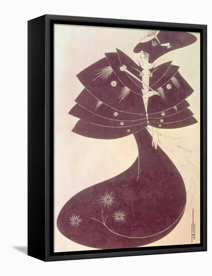 The Black Cape, Illustration for the English Edition of Oscar Wilde's Play "Salome," 1894-Aubrey Beardsley-Framed Premier Image Canvas