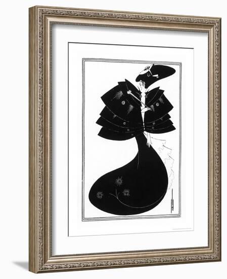 The Black Cape-Aubrey Beardsley-Framed Premium Giclee Print