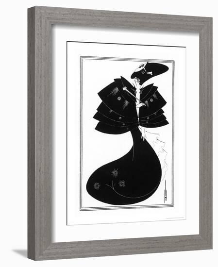 The Black Cape-Aubrey Beardsley-Framed Premium Giclee Print