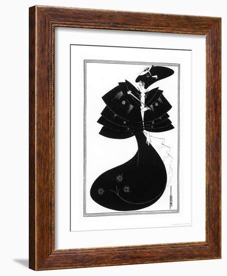 The Black Cape-Aubrey Beardsley-Framed Premium Giclee Print