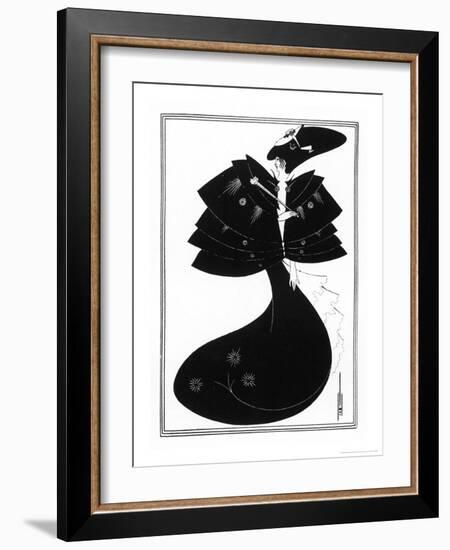 The Black Cape-Aubrey Beardsley-Framed Premium Giclee Print