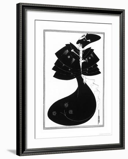 The Black Cape-Aubrey Beardsley-Framed Giclee Print