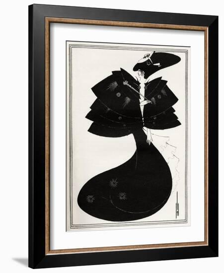 ' The Black Cape-Aubrey Beardsley-Framed Giclee Print