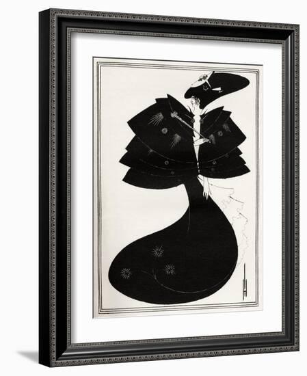 ' The Black Cape-Aubrey Beardsley-Framed Giclee Print