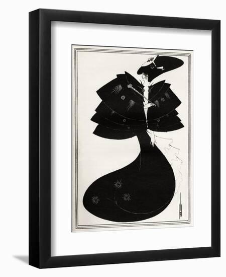 ' The Black Cape-Aubrey Beardsley-Framed Giclee Print