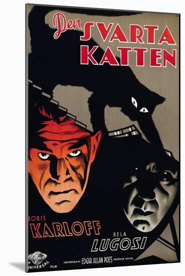 The Black Cat, (aka Den Svarta Katten), Boris Karloff, Bela Lugosi, 1934-null-Mounted Art Print