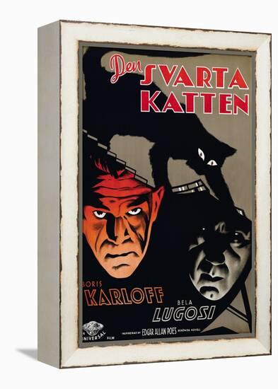 The Black Cat, (aka Den Svarta Katten), Boris Karloff, Bela Lugosi, 1934-null-Framed Stretched Canvas