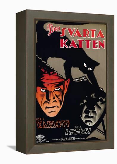 The Black Cat, (aka Den Svarta Katten), Boris Karloff, Bela Lugosi, 1934-null-Framed Stretched Canvas