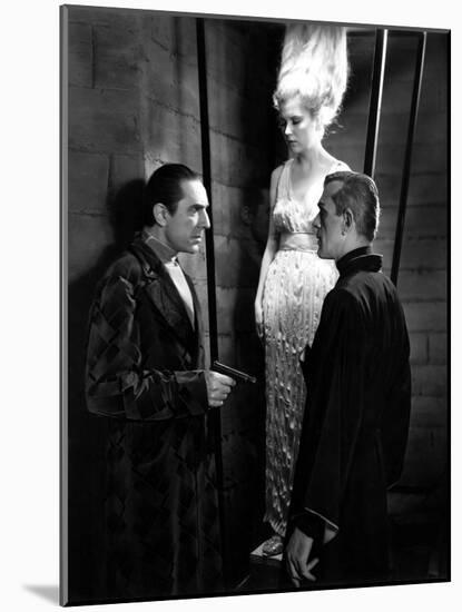 The Black Cat, Bela Lugosi, Boris Karloff, 1934, Suspended Animation-null-Mounted Photo