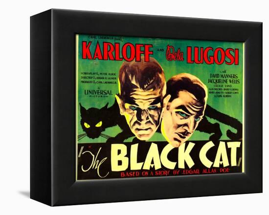 The Black Cat, Boris Karloff, Bela Lugosi, 1934-null-Framed Stretched Canvas