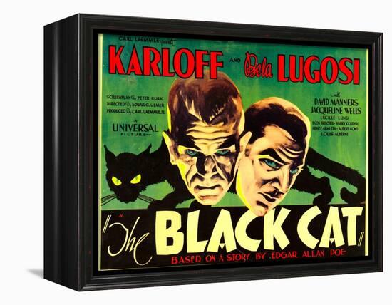 The Black Cat, Boris Karloff, Bela Lugosi, 1934-null-Framed Stretched Canvas