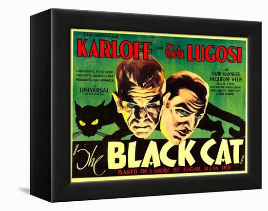 The Black Cat, Boris Karloff, Bela Lugosi, 1934-null-Framed Stretched Canvas