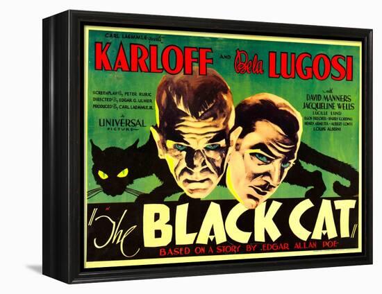 The Black Cat, Boris Karloff, Bela Lugosi, 1934-null-Framed Stretched Canvas