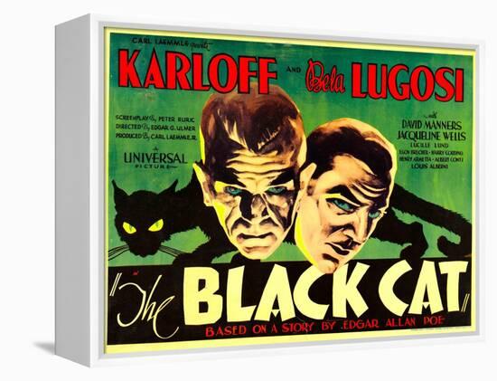 The Black Cat, Boris Karloff, Bela Lugosi, 1934-null-Framed Stretched Canvas