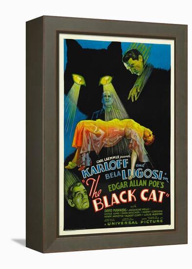 The Black Cat, Boris Karloff, Harry Cording, Jacqueline Wells, Bela Lugosi, 1934-null-Framed Stretched Canvas