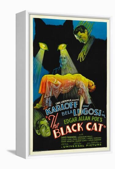 The Black Cat, Boris Karloff, Harry Cording, Jacqueline Wells, Bela Lugosi, 1934-null-Framed Stretched Canvas