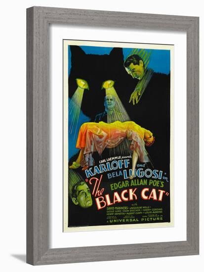 The Black Cat, Boris Karloff, Harry Cording, Jacqueline Wells, Bela Lugosi, 1934-null-Framed Art Print