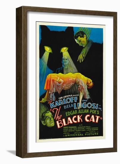 The Black Cat, Boris Karloff, Harry Cording, Jacqueline Wells, Bela Lugosi, 1934-null-Framed Art Print