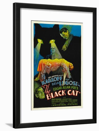 The Black Cat, Boris Karloff, Harry Cording, Jacqueline Wells, Bela Lugosi, 1934-null-Framed Art Print