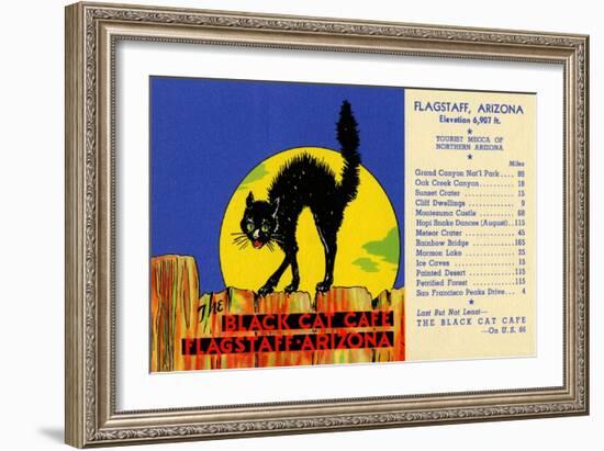 The Black Cat Café-Curt Teich & Company-Framed Art Print