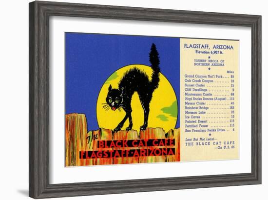 The Black Cat Café-Curt Teich & Company-Framed Art Print