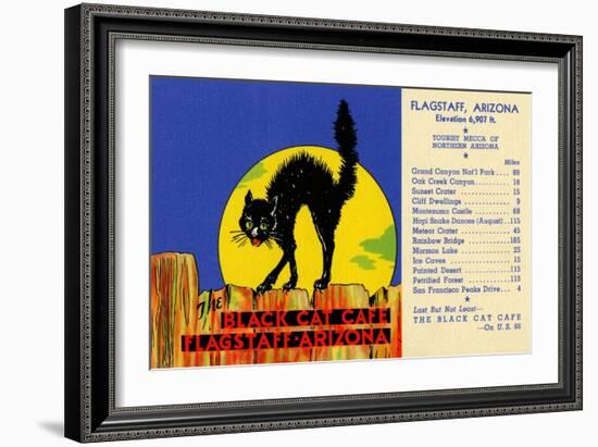 The Black Cat Café-Curt Teich & Company-Framed Art Print