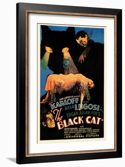 The Black Cat-null-Framed Premium Giclee Print