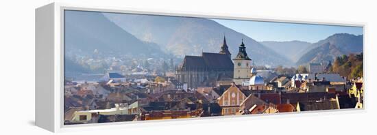 The Black Church and Clock Tower, Piata Sfatului, Brasov, Transylvania, Romania-Doug Pearson-Framed Premier Image Canvas