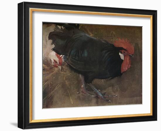 'The Black Cock', c1894-Joseph Crawhall-Framed Giclee Print