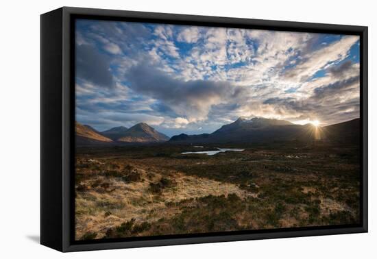 The Black Cuillin at Sligachan, Isle of Skye Scotland UK-Tracey Whitefoot-Framed Premier Image Canvas