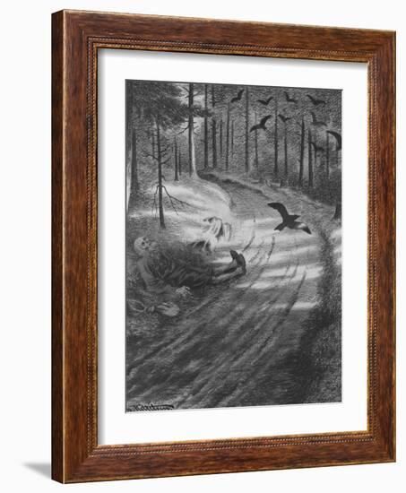 The Black Death by T Severin Kittelsen-Theodor Severin Kittelsen-Framed Giclee Print