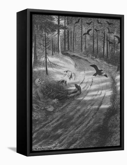 The Black Death by T Severin Kittelsen-Theodor Severin Kittelsen-Framed Premier Image Canvas