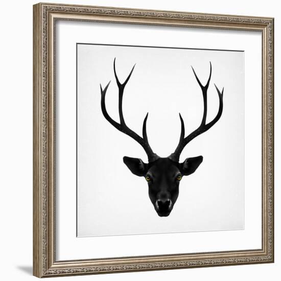 The Black Deer-Ruben Ireland-Framed Art Print