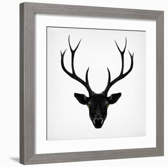 The Black Deer-Ruben Ireland-Framed Art Print