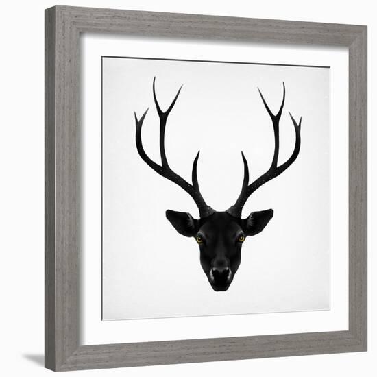 The Black Deer-Ruben Ireland-Framed Art Print