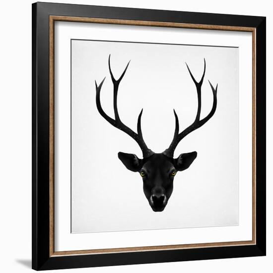 The Black Deer-Ruben Ireland-Framed Art Print