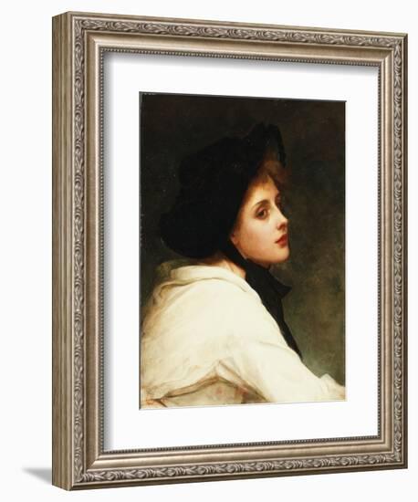 The Black Hat, 1892-Philip Hermogenes Calderon-Framed Giclee Print