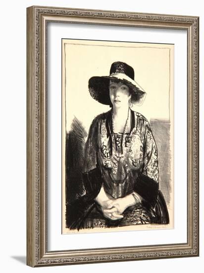 The Black Hat, 1921-George Wesley Bellows-Framed Giclee Print