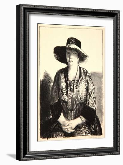 The Black Hat, 1921-George Wesley Bellows-Framed Giclee Print