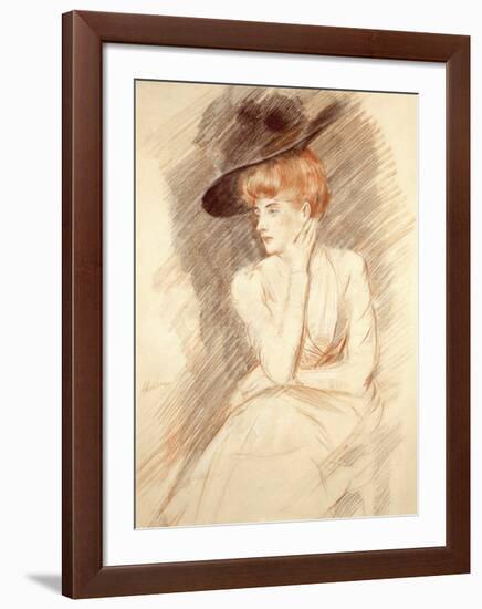 The Black Hat II-Paul Cesar Helleu-Framed Premium Giclee Print