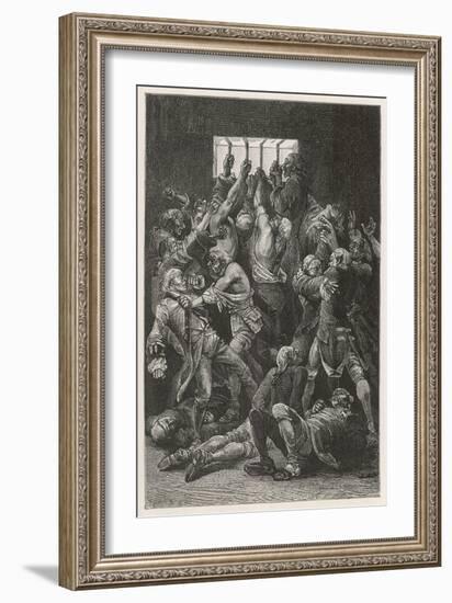 The Black Hole of Calcutta in Which Only 23 of 146 Prisoners are Said to Have Survived-Louis Figuier-Framed Art Print