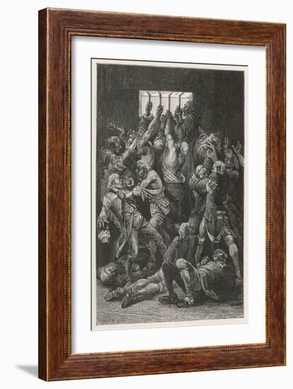 The Black Hole of Calcutta in Which Only 23 of 146 Prisoners are Said to Have Survived-Louis Figuier-Framed Art Print